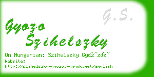 gyozo szihelszky business card